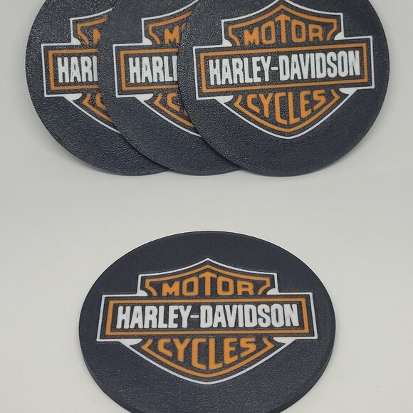 Harley Davidson Motorcycles Coasters (Set of 4) - 3D Printed - Picture 4 of 4